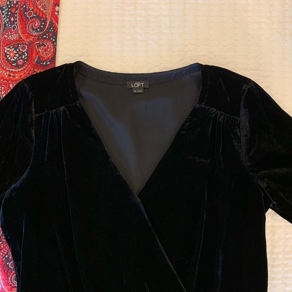 LOFT Velvet Romper Size 10 - Picture 5 of 7